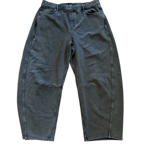 Gap Womens DarK Brown/Gray Mix Barrel Pants sz Large